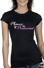 Black Plane Princess Short Sleeve Shirt